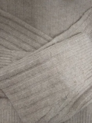 Jersey suave beige de punto