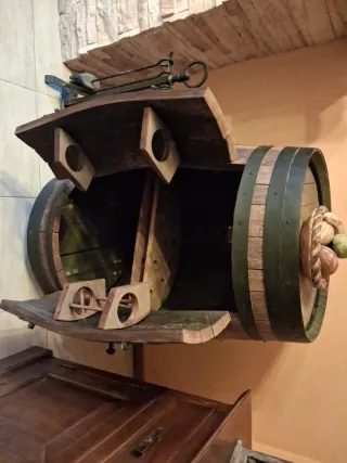 Barrica decorativa de madera