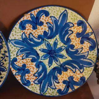 Platos Cerámica Antigua Talavera M. Valero  2 udes