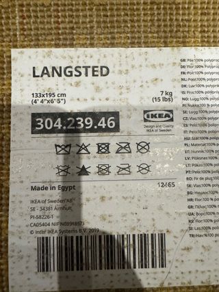 Alfombra IKEA 195x133 cm