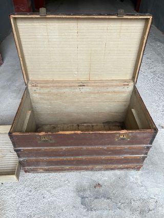 Baúl de madera vintage