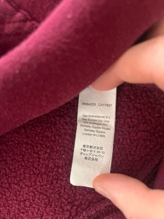 Sudadera GAP original burdeos –talla M – Impecable