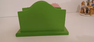 Porta tovaglioli legno decorato fiori