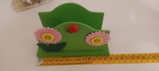 Porta tovaglioli legno decorato fiori