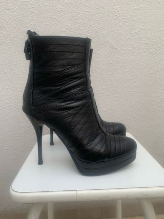 Botín piel auténtica tacón mujer talla 38