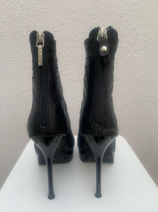 Botín piel auténtica tacón mujer talla 38