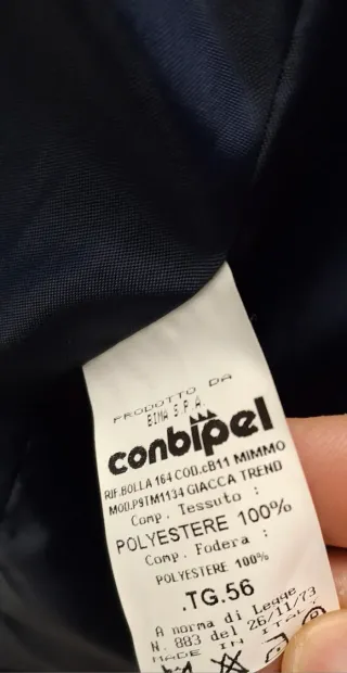 Giacca uomo Combipel blu scuro