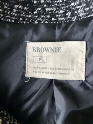 Chaquetón mujer negro y gris