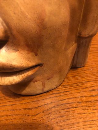 Contenitore decorativo a forma di testa