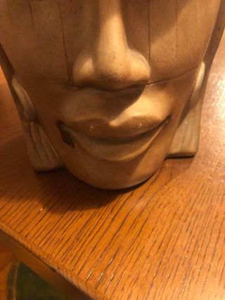 Contenitore decorativo a forma di testa