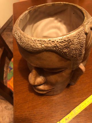 Contenitore decorativo a forma di testa