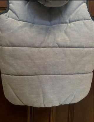 Chaleco niño 7/8 años gris capucha