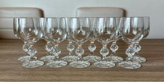 Lote 11 Copas Cristal Tallado - Estilo Vintage