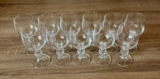 Lote 11 Copas Cristal Tallado - Estilo Vintage