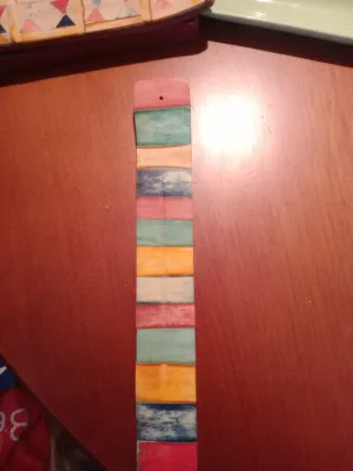 Porta incienso cerámica y madera