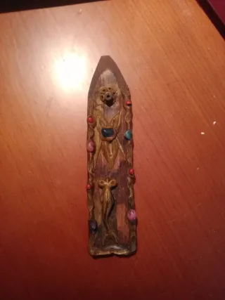 Porta incienso cerámica y madera