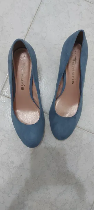 Décolleté Tamaris Blu 37 colore celeste aviazione