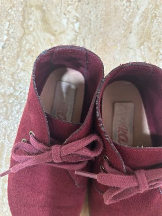 Botas serraje burdeos