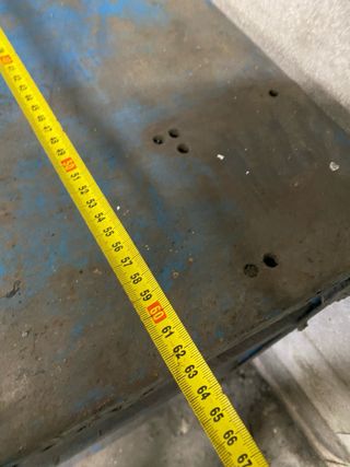 Mesa de trabajo robusta azul