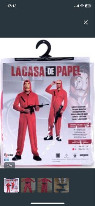 DISFRAZ LA CASA DE PAPEL para adulto (unisex)