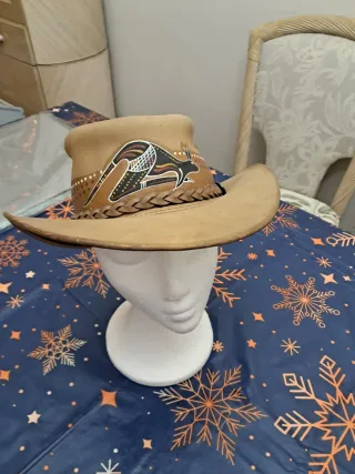 Sombrero de piel australiano con canguro