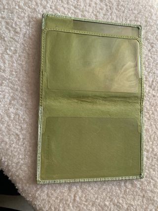Cartera Chanel verde piel lagarto