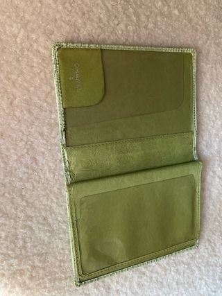 Cartera Chanel verde piel lagarto