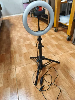 Aro de luz LED con trípode y soporte móvil