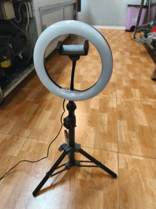 Aro de luz LED con trípode y soporte móvil