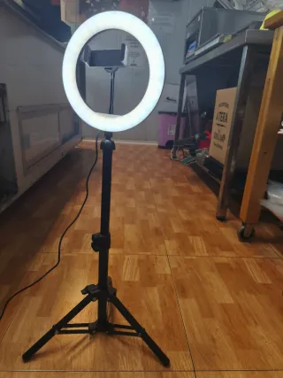 Aro de luz LED con trípode y soporte móvil