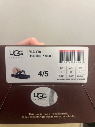 Chanclas UGG forradas niño/niña