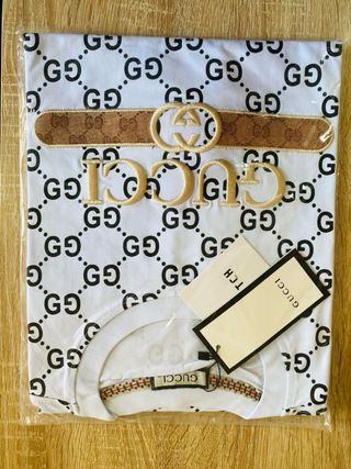 Camiseta Gucci Negra con Estampado