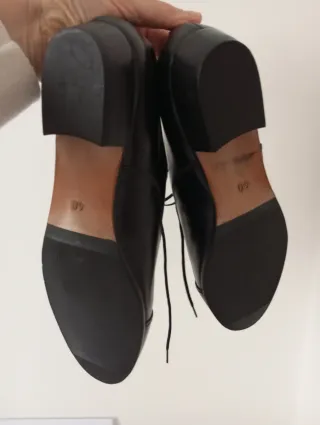 Scarpe donna stringate nere vintage