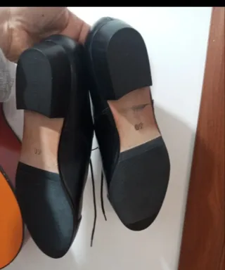 Scarpe donna stringate nere vintage