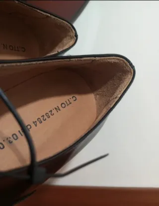 Scarpe donna stringate nere vintage