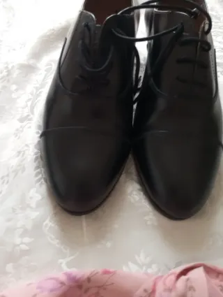 Scarpe donna stringate nere vintage