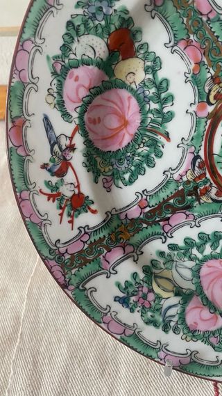 Plato antiguo porcelana de Macao (Macau) – esmalte