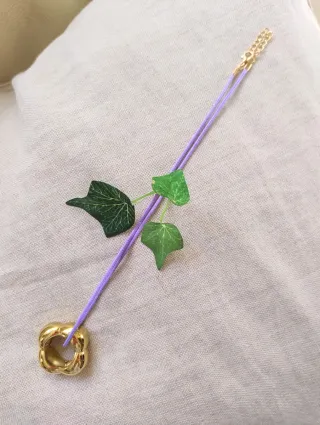 Collar/Anillo Flor de "Oro"