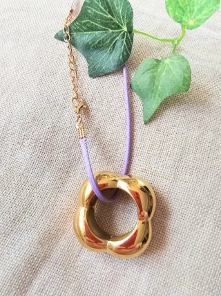 Collar/Anillo Flor de "Oro"