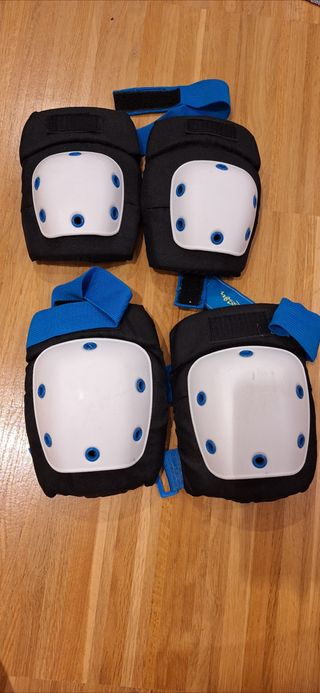 Set protecciones patines/skate rodillas y codos