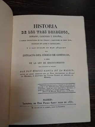 Historia de los tres derechos, romano, canónico...