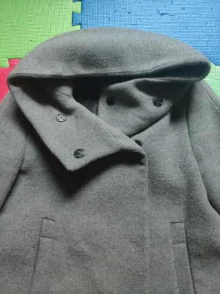 Abrigo Zara Gris Talla M