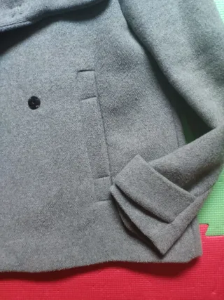 Abrigo Zara Gris Talla M