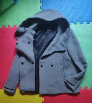 Abrigo Zara Gris Talla M