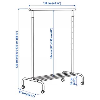 Burro perchero rack de ropa Ikea blanco