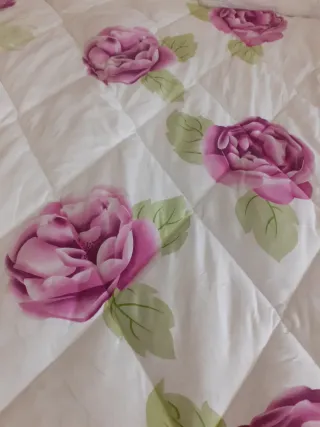 Cubrecama matrimonial flores