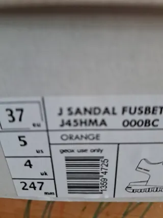 Sandalias Geox Naranja y Blanco