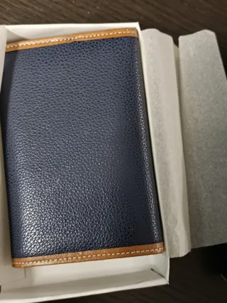 Portafoglio donna nuovo blu e marrone