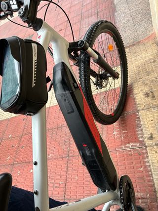 Bicicleta Eléctrica Blanca Rockrider