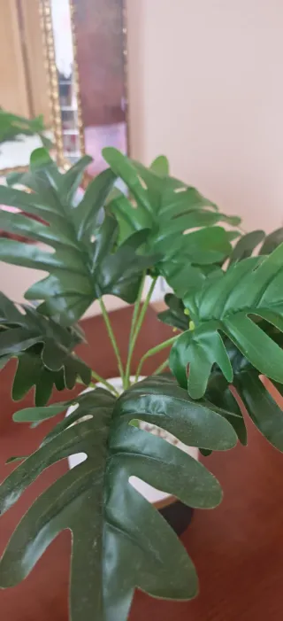 Planta artificial helecho con maceta